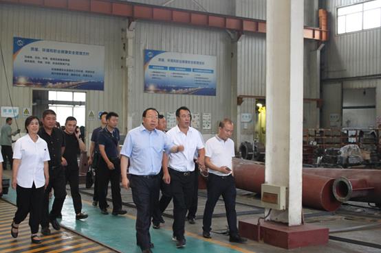 寶塔石化集團董事局主席孫珩超一行來沈陽市工業(yè)泵廠 （有限公司）考察指導(dǎo)
